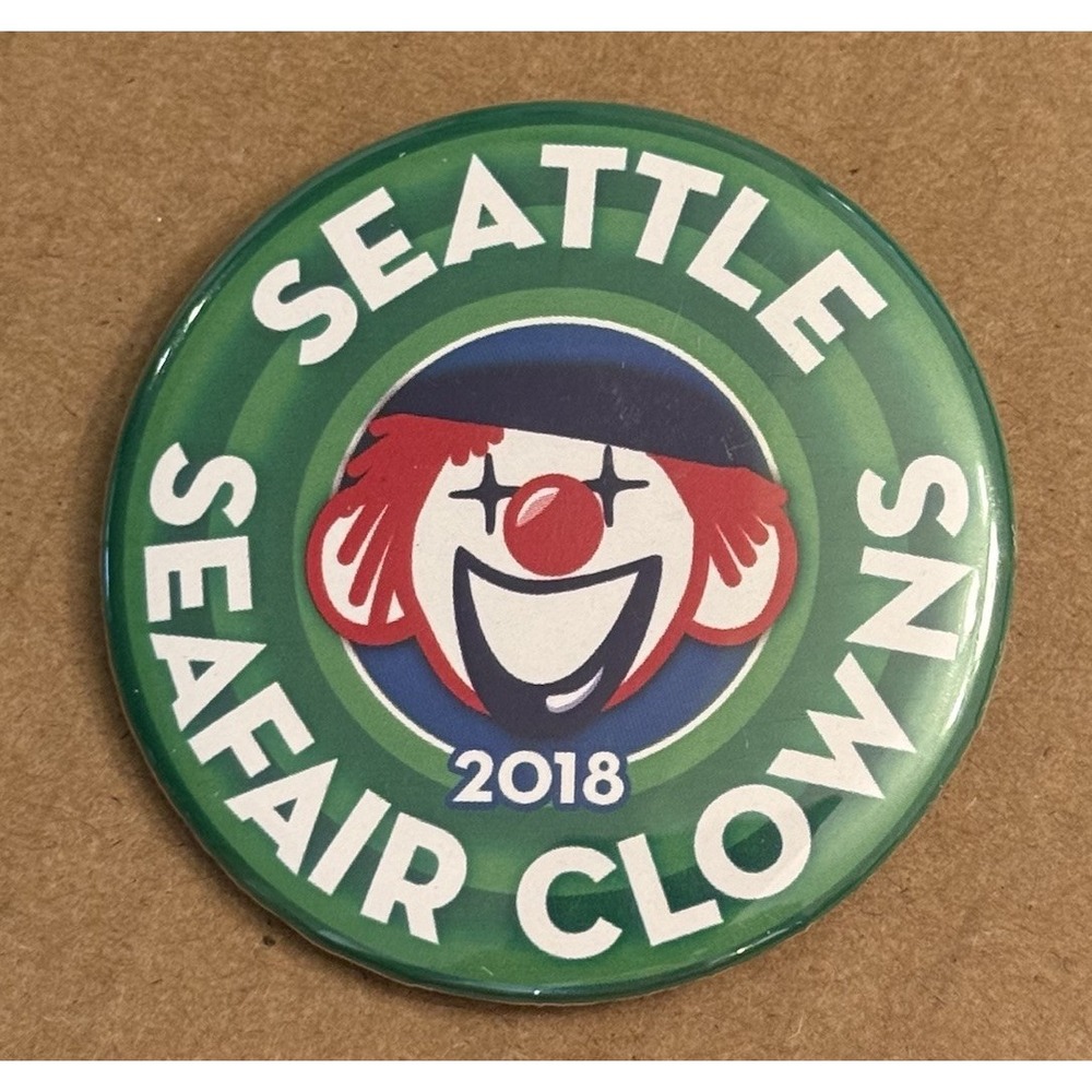 Seattle Seafair Clowns 2018 Washington Volunteer Pinback Button Pin Round Circle